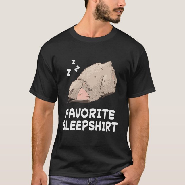 Får får Nap Sleeping Pajama Pajamas Nigh T Shirt (Framsida)