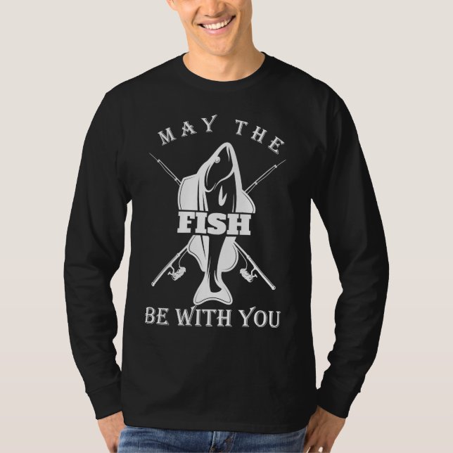 Får fisken vara med er Toppen för fiskenätet T Shirt (Framsida)