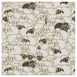 får flockas svartvitt tyg