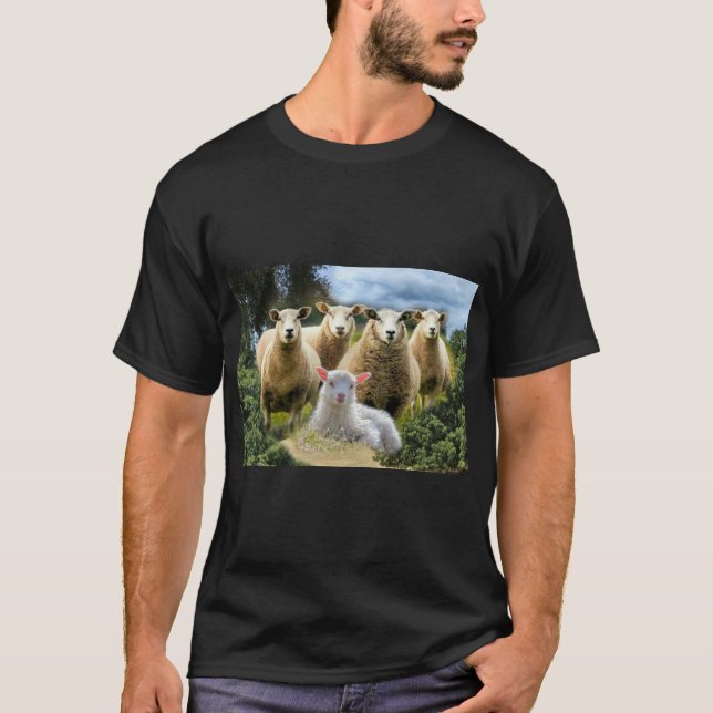 Får Flockuppfödning av fårhjortar och fåruppfödnin T Shirt (Framsida)