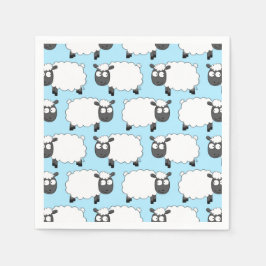 Får - Födelsedagsfest - Tecknad - blöjor Pappersservett