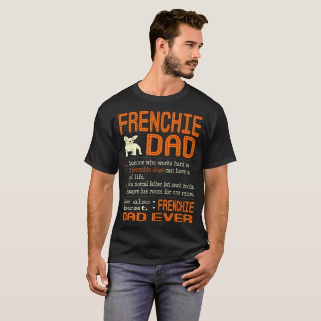 Far för det normala för Frenchie pappanågot T Shirt (Hel framsida)