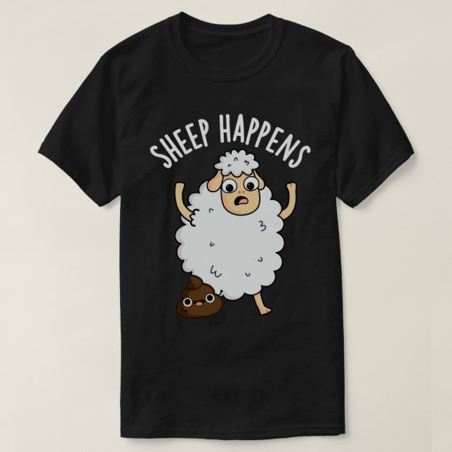 Får förekommer Funny Poop Puns T Shirt (Design framsida)