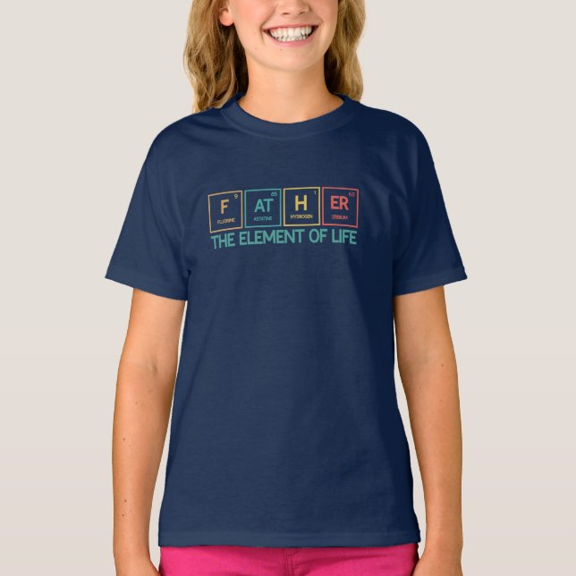 Far Funny Periodic Bord Pappa T Shirt (Framsida)