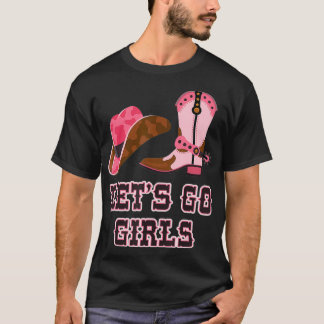 Får gå på Vintagen Westernare Land Cowgirl Boot T Shirt