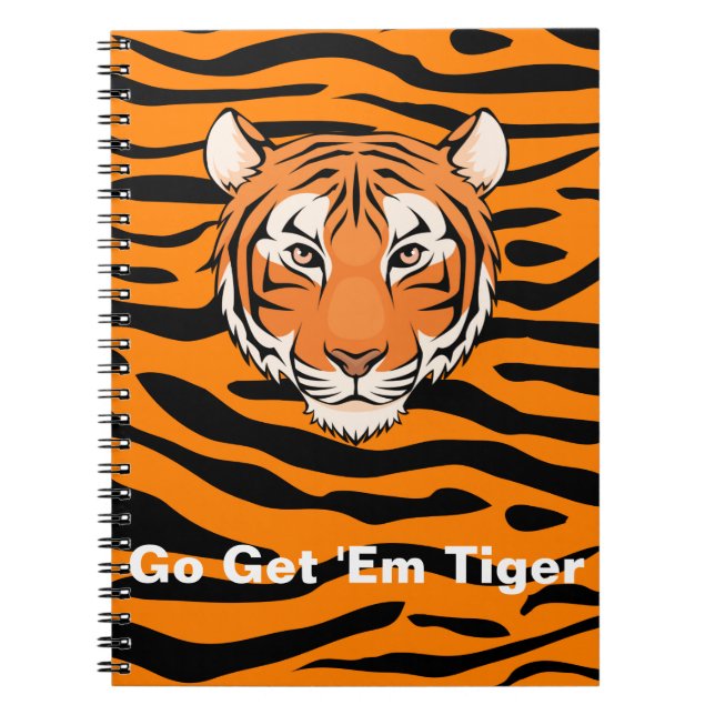 Får går de tigeranteckningsboken - ingen stoppar anteckningsbok med spiral (Framsidan)
