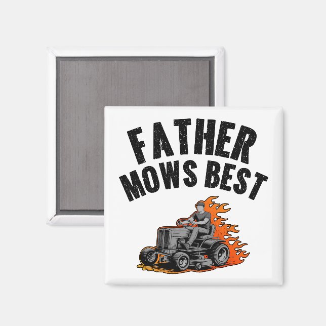 Far ger bästa Gräsmatta vid Pappa brandbölje vid Magnet (Front/Back)