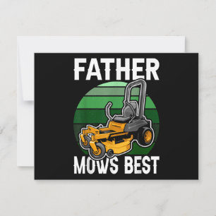 Far ger den bästa funktionen vid Riding Mower Retr Julkort