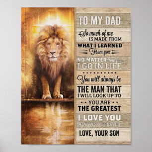 Far ger dig så mycket till min Pappa I Kärlek Poster