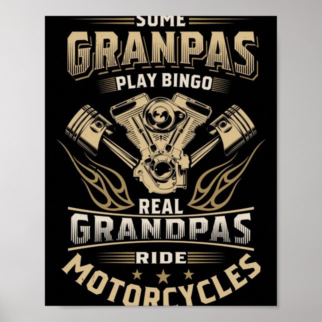 Far ger vissa farfarfar- och motorcyklar poster (Framsidan)