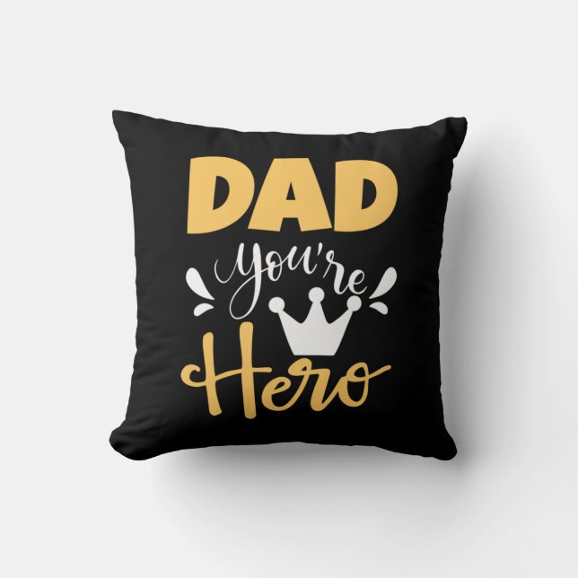 Far Gift Pappa du är Hero Kudde (Framsida)