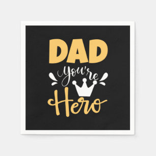 Far Gift Pappa du är Hero Pappersservett