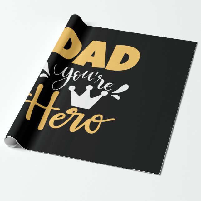 Far Gift Pappa du är Hero Presentpapper (Utrullad)