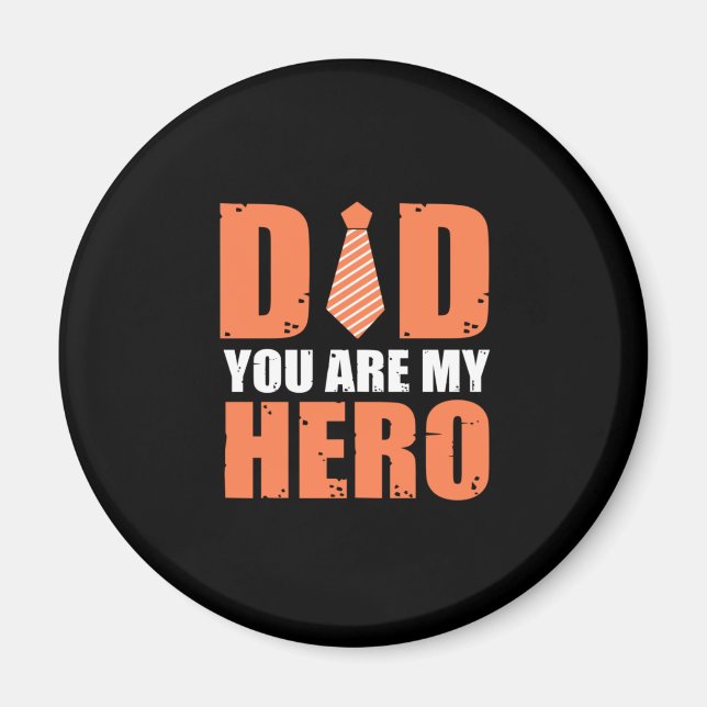 Far Gift | Pappa du är min hjälte Magnet (Framsidan)