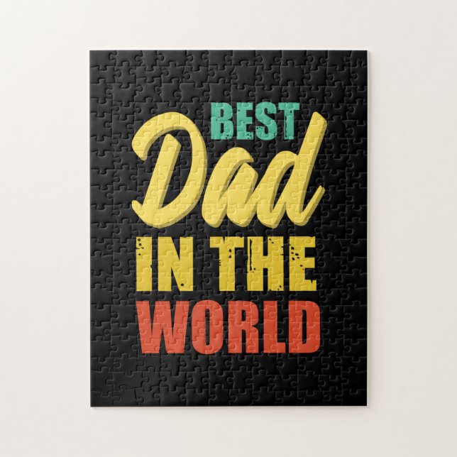 Far Gift | Världens bästa Pappa Pussel (Vertikal)