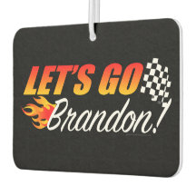 Får Go Brandon Checkered Flagga Flames