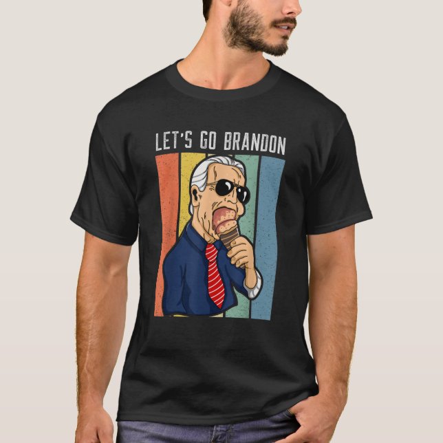 Får Go Brandon Funny Ice Cream Cone Meme T Shirt (Framsida)