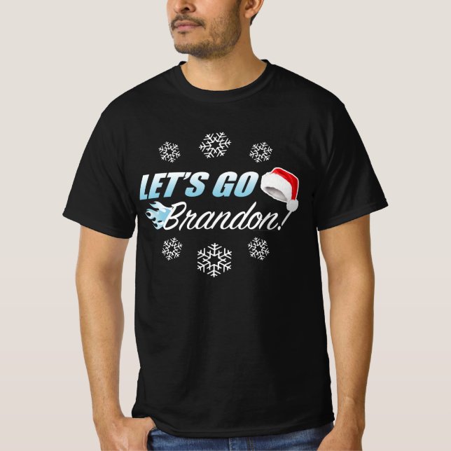 Får Go Brandon Funny jul T Shirt (Framsida)
