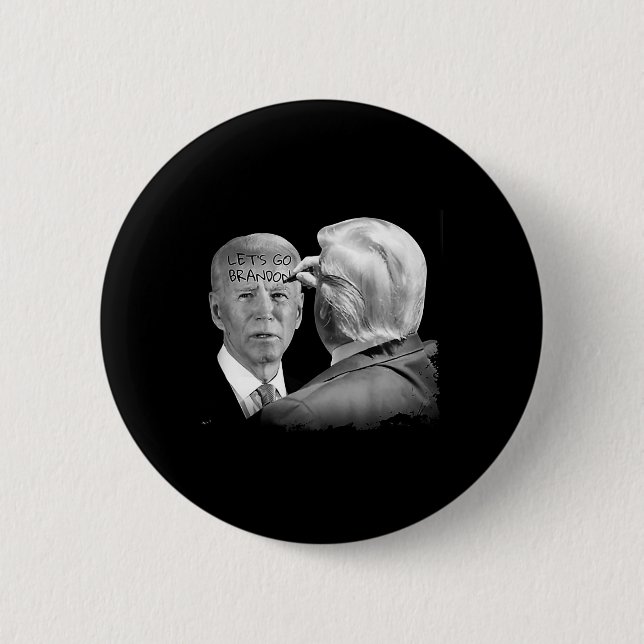 Får Go Brandon Trump-Skrivor på Bidens Forehead Knapp (Framsida)