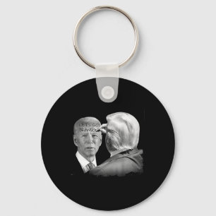 Får Go Brandon Trump-Skrivor på Bidens Forehead Nyckelring