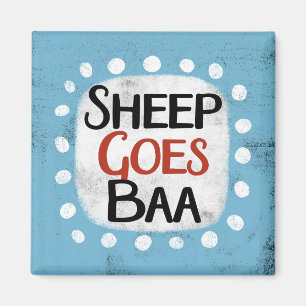 Får Goes Baa-kylskåp Magnet