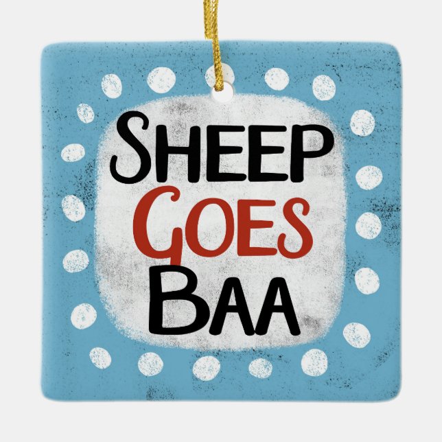 Får Goes Baa Ornament (Framsida)