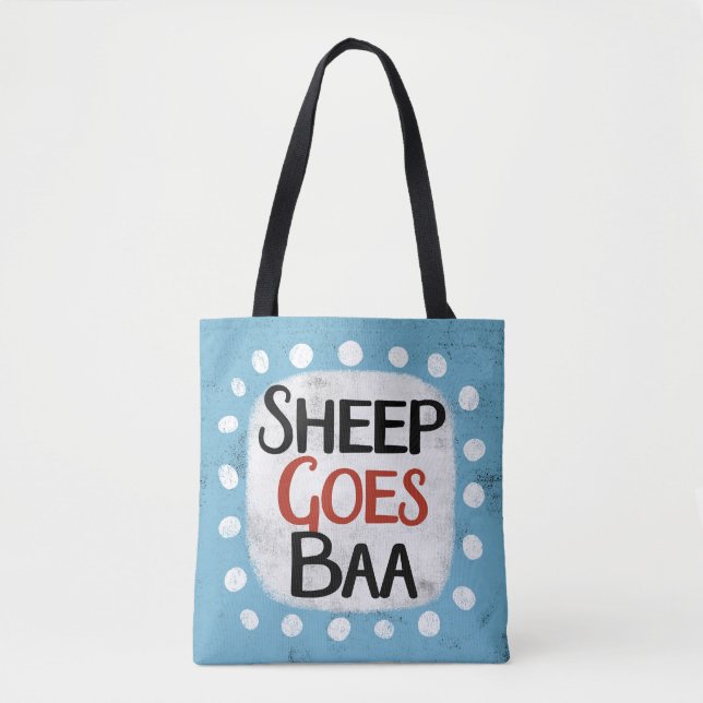 Får Goes Baa Tote Bag Tygkasse (Framsida)