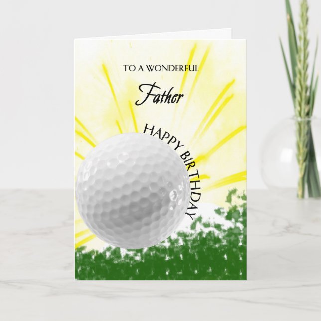 Far Golfer Birthday Card Kort (Framsida)