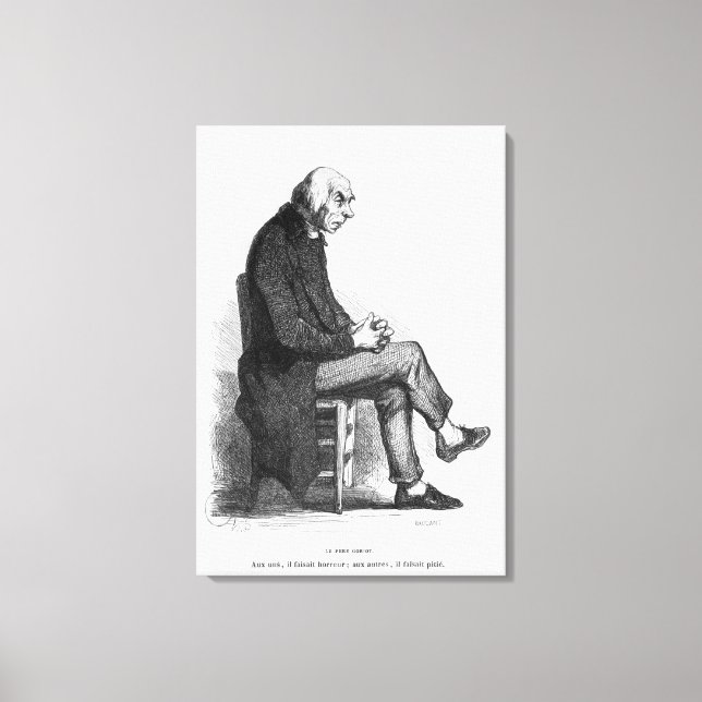 Far Goriot, illustration från Le Pere Canvastryck (Framsida)