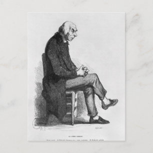 Far Goriot, illustration från Le Pere Vykort
