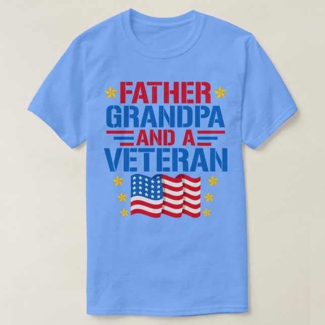 Far Grandpa och Veteran T Shirt (Design framsida)