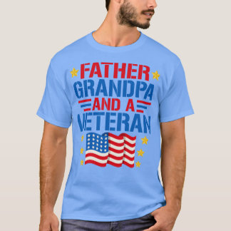 Far Grandpa och Veteran T Shirt