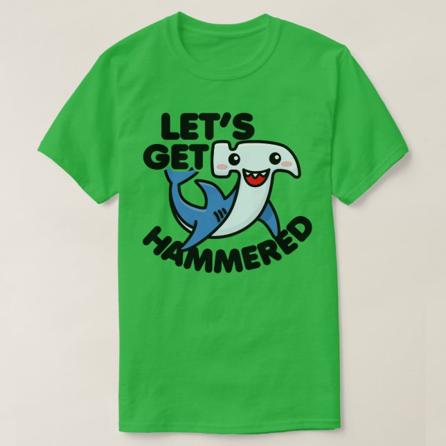 Får Hammered Cute Kawaii Hammerhead Funny T Shirt (Design framsida)