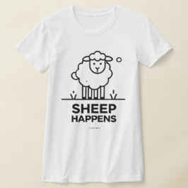FÅR HÄNDA Ljus Slimmad KVINNOR T-Shirt
