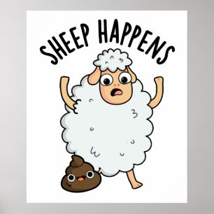 Får Händer Rolig Bajs Puns  Poster