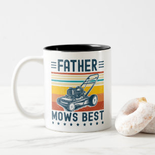 Far har den bästa Gräsmatta Mwing Pappa Vintage Två-Tonad Mugg