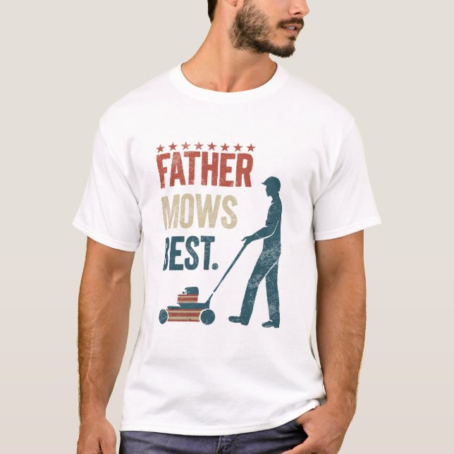Far har den bästa Gräsmatta Retro Making Pappa T Shirt (Framsida)