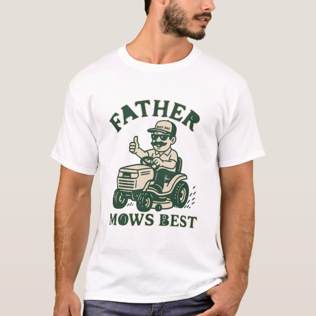 Far har den bästa Gräsmatta Retro Making Pappa T Shirt (Framsida)