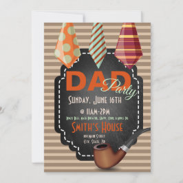 Far har Multifärgad med brunt Rand Inbjudningar