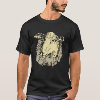 Får Head Flock Herder Homestead Farmer T Shirt