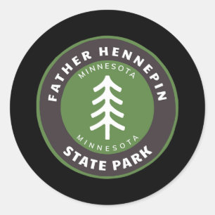 Far Hennepin State Park Minnesota MN Forest Runt Klistermärke