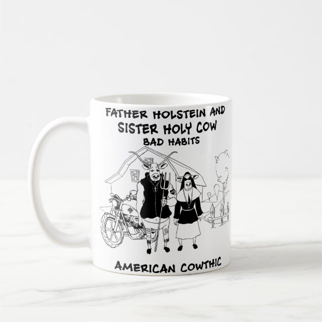 Far Holstein och heliga kooskick för syster Kaffemugg (Vänster)