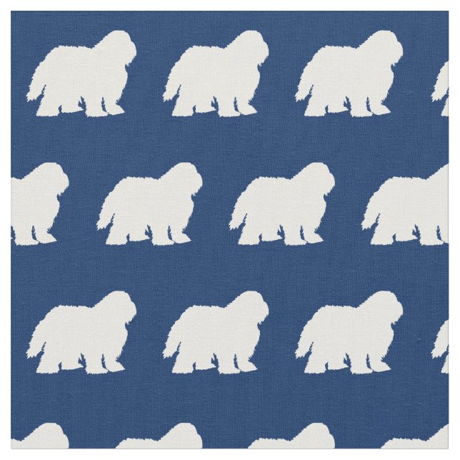Får Hund Silhouette Pet Navy Blue Tyg (Närbild)
