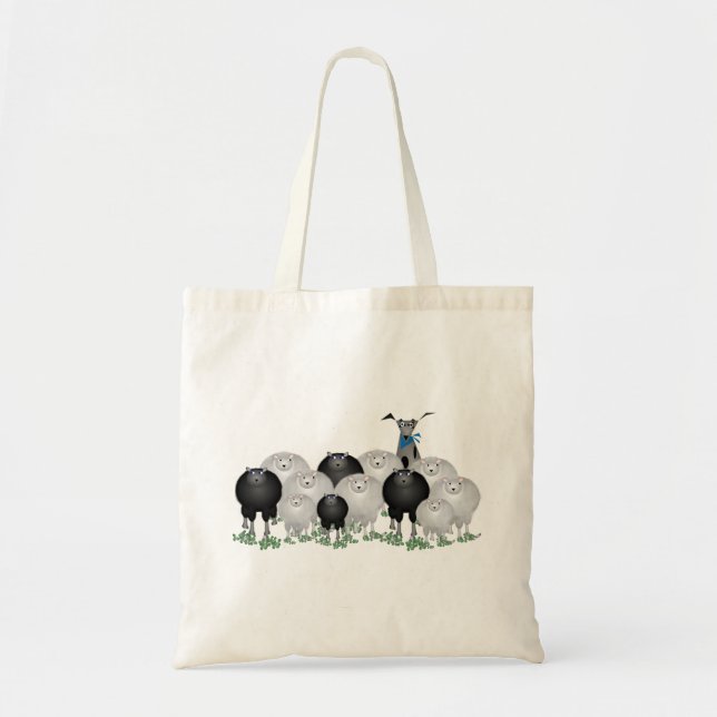 Får Hund Tote Bag Tygkasse (Framsidan)