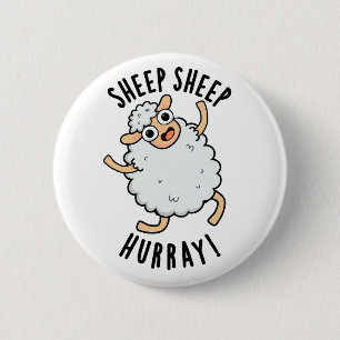Får Hurray Funny Animal Pun Knapp
