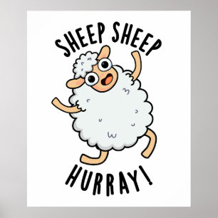 Får Hurray Funny Animal Pun Poster