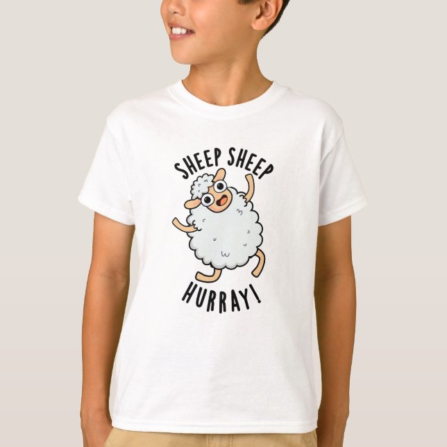 Får Hurray Funny Animal Pun T Shirt (Framsida)