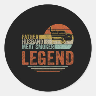 Far Husand Kött Smoker Legend Grilling Pappa Kött Runt Klistermärke