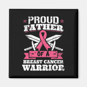 Far i Breast Cancer Warrior Rosa Awareness Rib Magnet