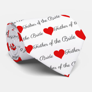 Far i Bride B&W Red Hearts Neck Tie Slips